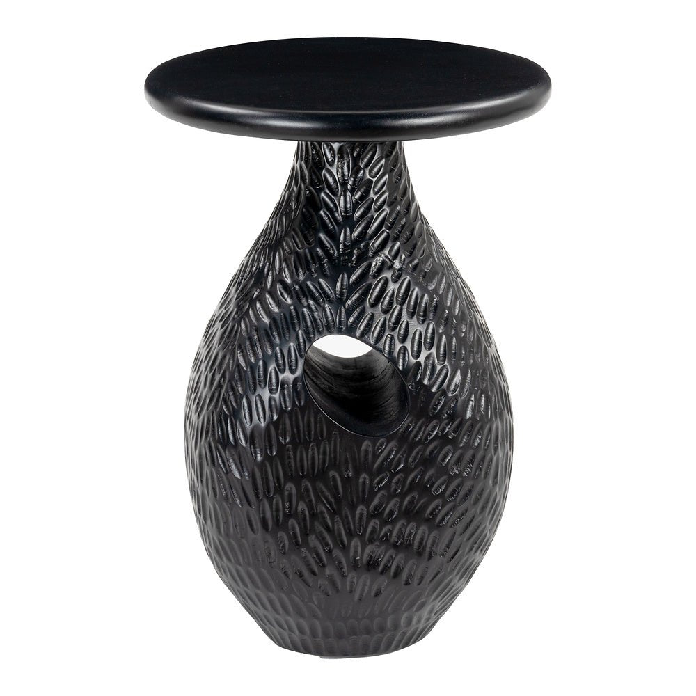 Mesa Auxiliar para Coworking - ZUO PIHO - Negro - Cubierta de Madera de Mango Pintada y Estructura de Madera de Mango - 110244 - Zuo - NOGAL BEAT - Mesa Comercial Interior