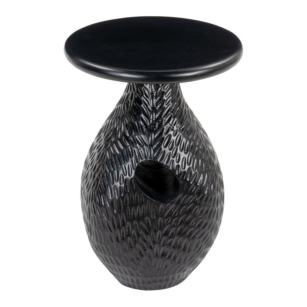 Mesa Auxiliar para Coworking - ZUO PIHO - Negro - Cubierta de Madera de Mango Pintada y Estructura de Madera de Mango - 110244 - Zuo - NOGAL BEAT - Mesa Comercial Interior