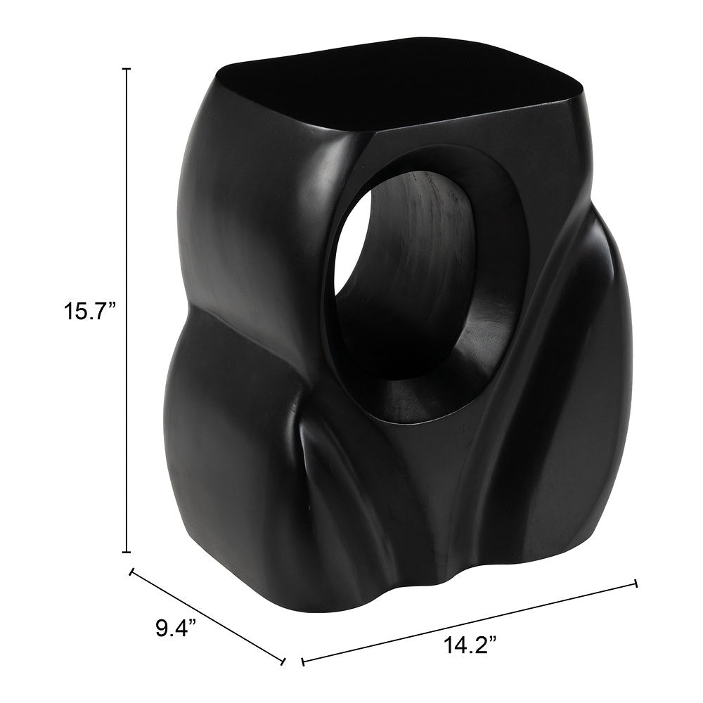 Mesa Auxiliar para Coworking - ZUO TRUNG - Negro - Cubierta de Madera de Mango Pintada y Estructura de Madera de Mango - 110245 - Zuo - NOGAL BEAT - Mesa Comercial Interior