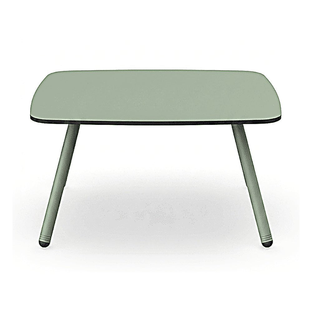 Mesa Auxiliar para Exterior - RESOL ANOU 4 PATAS - Varios Colores - Tablero HPL y Patas de Metal Pintado con Acabado Texturizado - 07068 - Resol - NOGAL BEAT - Mesa de Terraza