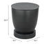 Mesa Auxiliar para Habitación de Hotel - ZUO BAKU - Negro - Estructura y Cubierta en Hierro con Recubrimiento en Polvo - 109755 - Zuo - NOGAL BEAT - Mesa Comercial Interior