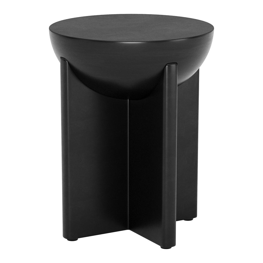 Mesa Auxiliar para Habitación de Hotel - ZUO TUME - Negro - Cubierta de Madera de Mango Pintada y Estructura de Madera de Mango - 110239 - Zuo - NOGAL BEAT - Mesa Comercial Interior