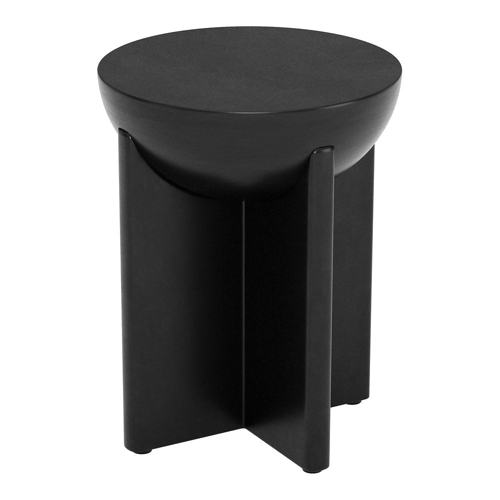 Mesa Auxiliar para Habitación de Hotel - ZUO TUME - Negro - Cubierta de Madera de Mango Pintada y Estructura de Madera de Mango - 110239 - Zuo - NOGAL BEAT - Mesa Comercial Interior