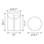 Mesa Auxiliar para Habitación de Hotel - ZUO TUME - Negro - Cubierta de Madera de Mango Pintada y Estructura de Madera de Mango - 110239 - Zuo - NOGAL BEAT - Mesa Comercial Interior