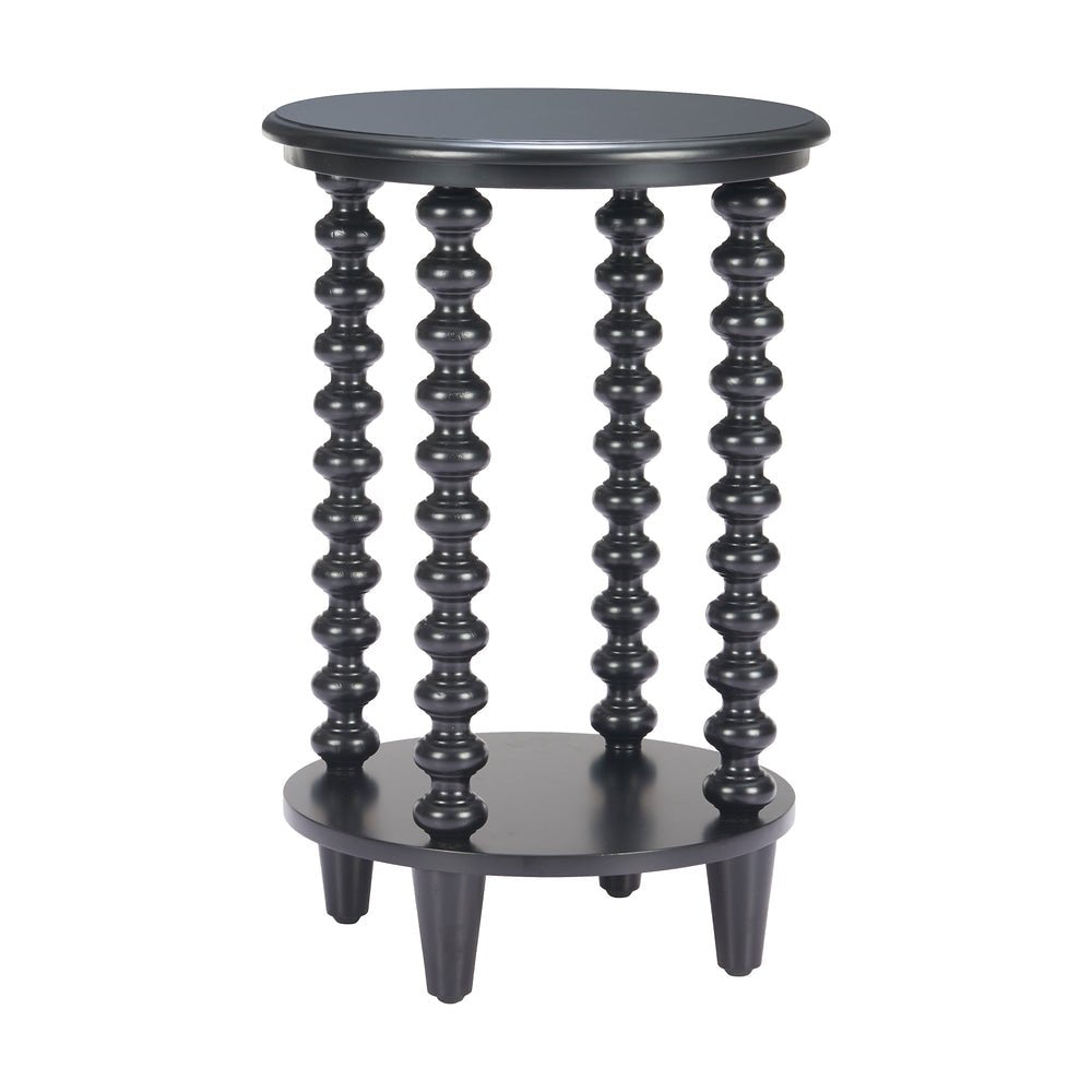 Mesa Auxiliar para Lobby de Hotel - ZUO GOCCE - Negro - Cubierta de Madera de Abeto Pintada y Estructura de Madera de Abeto - 110536 - Zuo - NOGAL BEAT - Mesa Comercial Interior