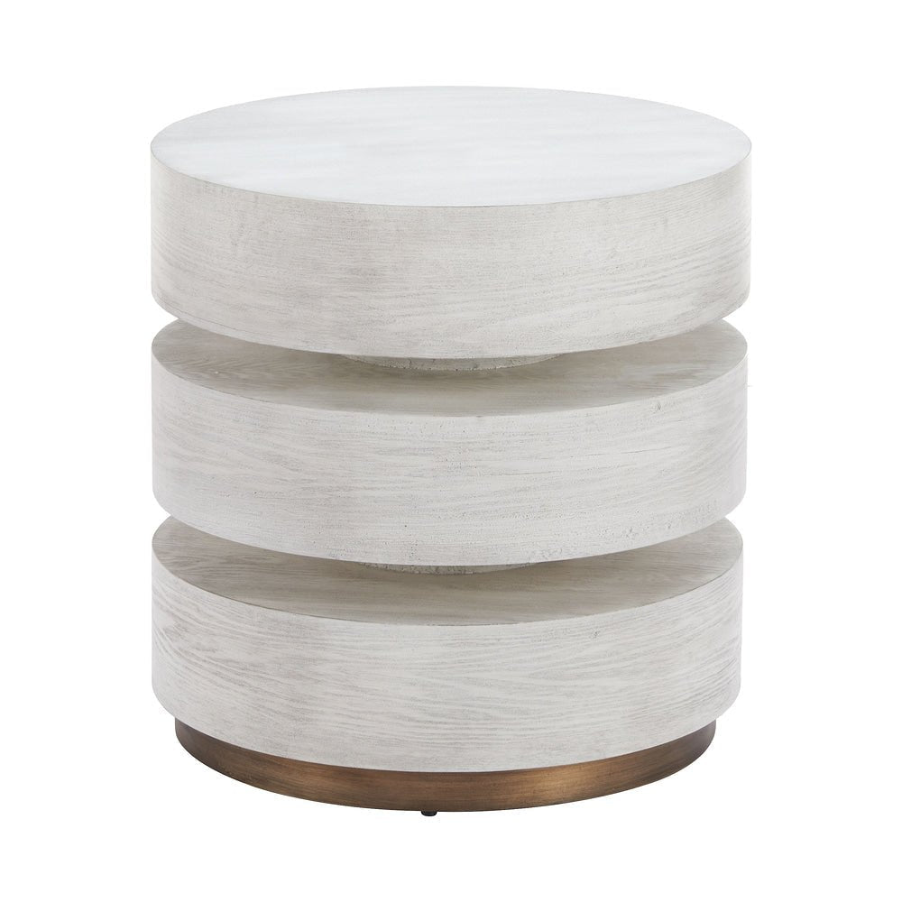 Mesa Auxiliar para Recepción - ZUO LAHA - Roble Blanco - Cubierta de MDF con Chapa de Madera y Estructura de Acero con Recubrimiento en Polvo - 110545 - Zuo - NOGAL BEAT - Mesa Comercial Interior