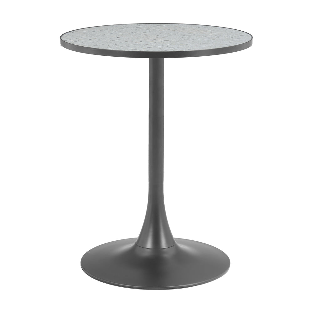 Mesa Bistró para Cafetería - ZUO BITE - Varios Colores - Cubierta de MDF Símil Terrazo y Estructura de Acero con Recubrimiento en Polvo - 110403 - Zuo - NOGAL BEAT - Mesa Comercial Interior