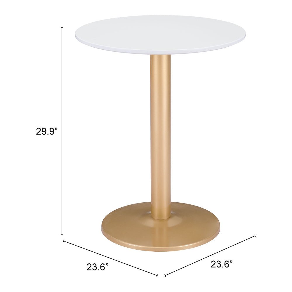 Mesa Bistró para Hotel - ZUO ALTO 60x60 101570 - Varios Colores - Cubierta de MDF Pintado y Estructura de Acero con Recubrimiento en Polvo - 101570 - Zuo - NOGAL BEAT - Mesa Comercial Interior