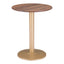 Mesa Bistró para Hotel - ZUO ALTO 60x60 101571 - Varios Colores - Cubierta de MDF Símil Madera y Estructura de Acero con Recubrimiento en Polvo - 101571 - Zuo - NOGAL BEAT - Mesa Comercial Interior