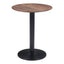 Mesa Bistró para Hotel - ZUO ALTO 60x60 101740 - Varios Colores - Cubierta de MDF Símil Madera y Estructura de Acero con Recubrimiento en Polvo - 101740 - Zuo - NOGAL BEAT - Mesa Comercial Interior