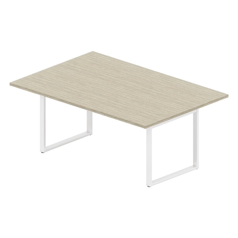 Mesa Colaborativa Recta para Área Colaborativa - GEBESA VENTI - Frente 150 cm - Cubierta de Aglomerado y Base de Acero - GDVE570150CN - GEBESA - NOGAL BEAT - Mesa de Juntas