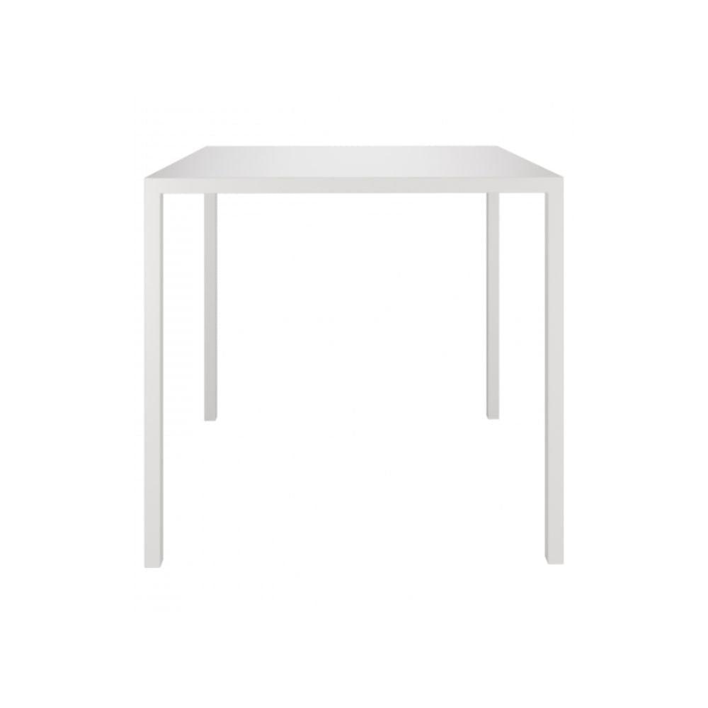 Mesa cuadrada Colos QU800 de lámina de metal con cuatro patas de chapa pintada para exterior