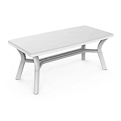 Mesa Comercial al Aire Libre Agujero Parasol - RESOL DALIA 180 X 90 - Varios Colores - 4 Puntas Enlazadas con Tacos Antideslizantes y Protección UV - 05252 - Resol - NOGAL BEAT - Mesa de Terraza