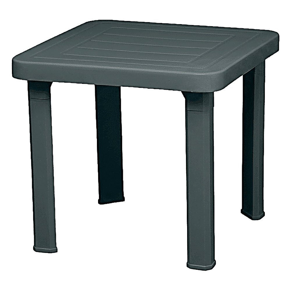 Mesa Comercial al Aire Libre Baja - RESOL ANDORRA - varios Colores - 4 Puntas con Patas Embutidas y Protección - 06709 - Resol - NOGAL BEAT - Mesa de Terraza