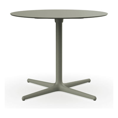 Mesa Comercial al Aire Libre Circular Baja - RESOL TOLEDO XL - Varios Colores - Estructura de Aluminio y Sobre Compacto Fenólico - 05869 - Resol - NOGAL BEAT - Mesa de Terraza