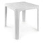 Mesa Comercial al Aire Libre Monobloc - RESOL BEACH BAR - Blanco - 4 Puntas con Agujero Parasol y Protección UV Apilable - 59506 - Resol - NOGAL BEAT - Mesa de Terraza