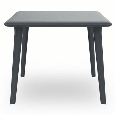 Mesa cuadrada Resol New Dessa 90x90 en polipropileno con estructura de acero anticorrosivo para exterior.
