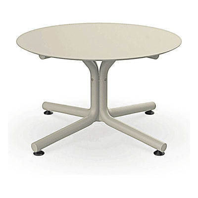 Mesa Comercial Baja al Aire Libre Circular - RESOL BINI HPL LOUNGE - Varios Colores - Protección UV y Tablero HPL - 06083 - Resol - NOGAL BEAT - Mesa Comercial Exterior