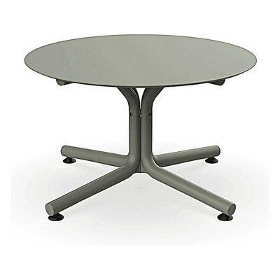 Mesa Comercial Baja al Aire Libre Circular - RESOL BINI HPL LOUNGE - Varios Colores - Protección UV y Tablero HPL - 06082 - Resol - NOGAL BEAT - Mesa Comercial Exterior