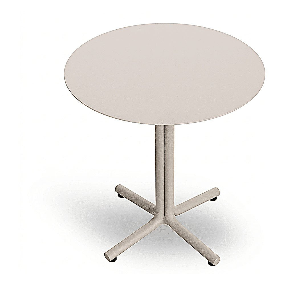 Mesa Comercial Baja al Aire Libre Circular - RESOL BINI HPL - Varios Colores - Protección UV y Tablero HPL - 06075 - Resol - NOGAL BEAT - Mesa Comercial Exterior