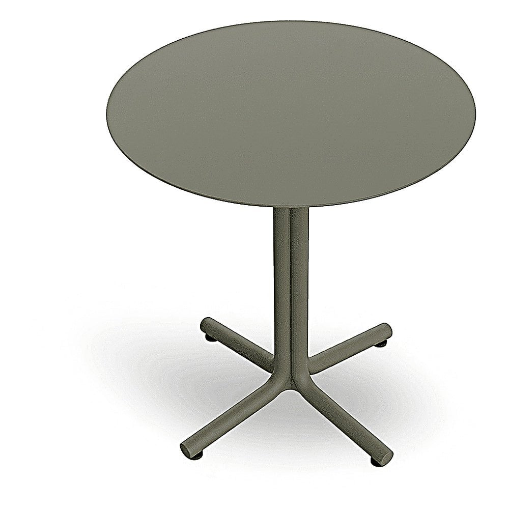 Mesa Comercial Baja al Aire Libre Circular - RESOL BINI HPL - Varios Colores - Protección UV y Tablero HPL - 06074 - Resol - NOGAL BEAT - Mesa Comercial Exterior