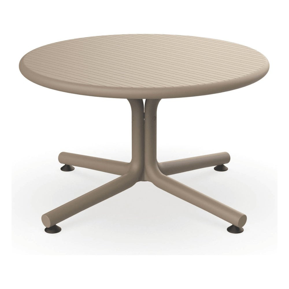 Mesa Comercial Baja al Aire Libre Circular - RESOL BINI LOUNGE - Varios Colores - Protección UV - 05403 - Resol - NOGAL BEAT - Mesa de Terraza