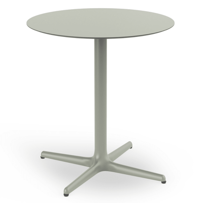Mesa Comercial Baja al Aire Libre Circular - RESOL TOLEDO Ø70 ROUND - Varios Colores - Estructura de Aluminio y Sobre HPL - 05917 - Resol - NOGAL BEAT - Mesas