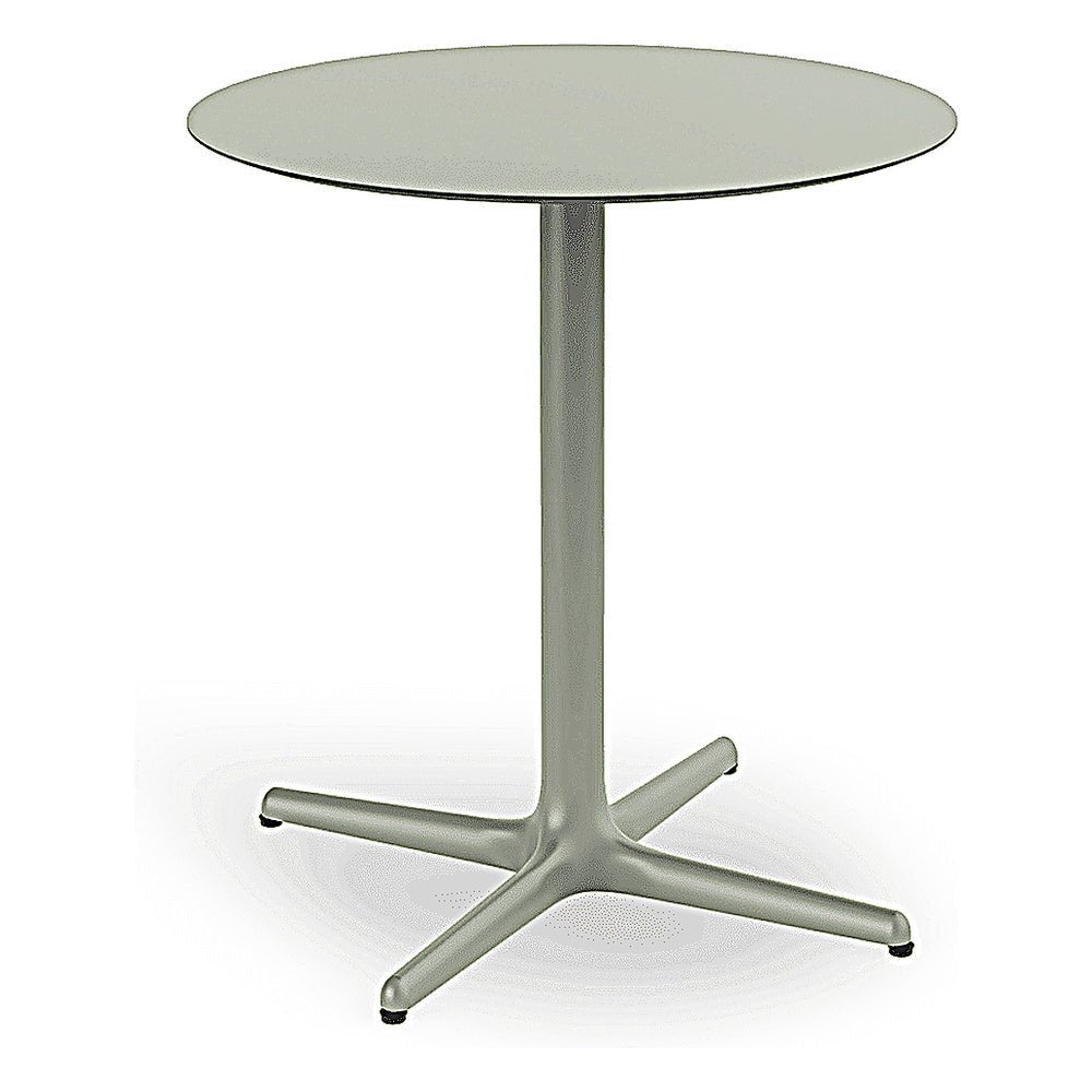 Mesa Comercial Baja al Aire Libre Circular - RESOL TOLEDO Ø70 ROUND - Varios Colores - Estructura de Aluminio y Sobre HPL - 05917 - Resol - NOGAL BEAT - Mesa de Terraza