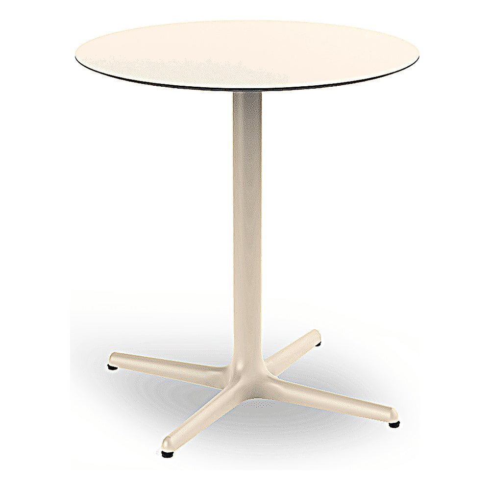 Mesa Comercial Baja al Aire Libre Circular - RESOL TOLEDO Ø70 ROUND - Varios Colores - Estructura de Aluminio y Sobre HPL - 05918 - Resol - NOGAL BEAT - Mesa de Terraza