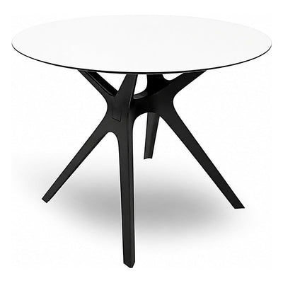 Mesa Comercial Baja al Aire Libre Circular - RESOL VELA S Ø80 - Varios Colores - Tecnología Asistida Gas con Protección UV y Enlazadas - 03046 - Resol - NOGAL BEAT - Mesa de Terraza