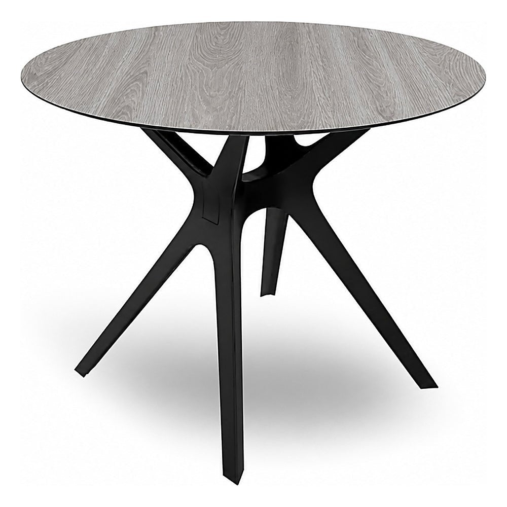Mesa Comercial Baja al Aire Libre Circular - RESOL VELA S Ø80 - Varios Colores - Tecnología Asistida Gas con Protección UV y Enlazadas - 04034 - Resol - NOGAL BEAT - Mesa de Terraza