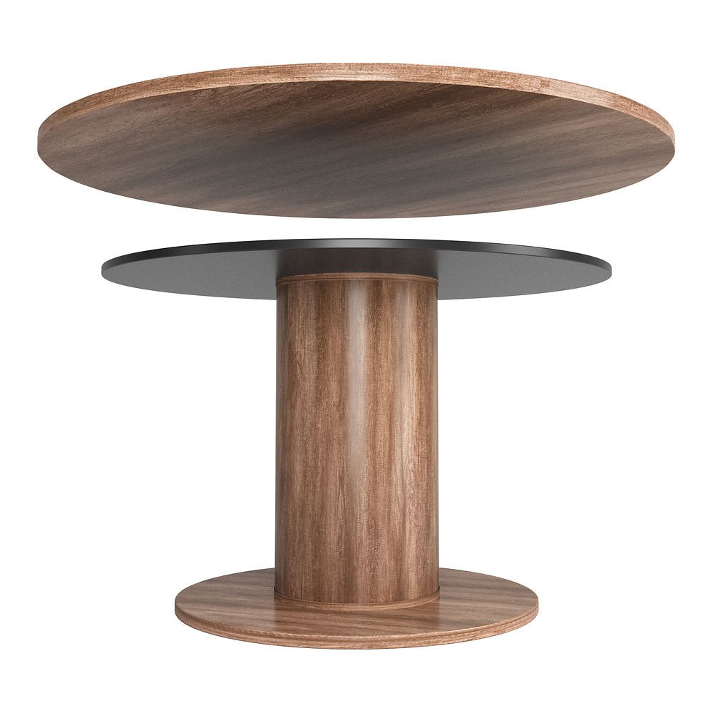 Mesa Comercial para Bistró - ZUO VAULT - Café - Cubierta de MDF Símil Madera y Estructura de MDF - 110413 - Zuo - NOGAL BEAT - Mesa Comercial Interior