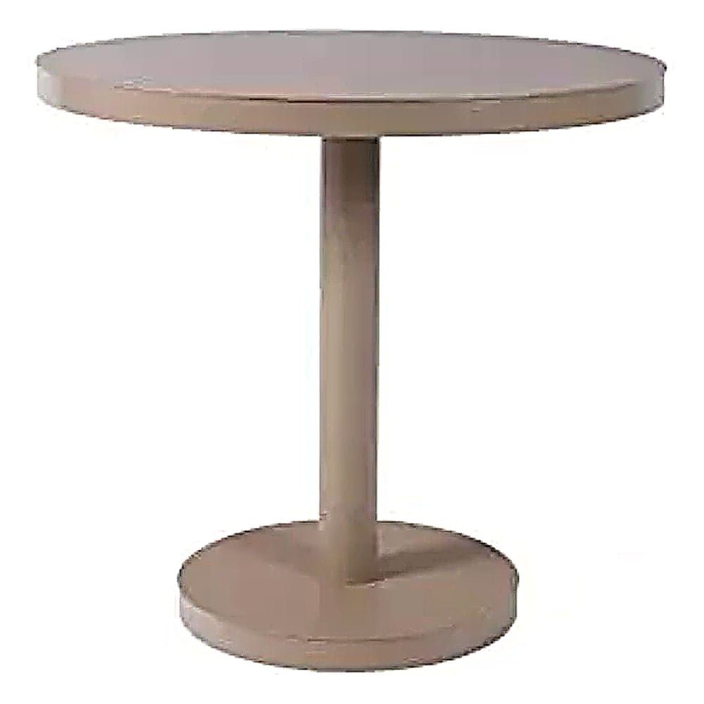 Mesa Comercial para Restaurantes Circular - RESOL BARCINO PIE CENTRAL Ø80 ROUND - Varios Colores - Estructura de Aluminio - 01423 - Resol - NOGAL BEAT - Mesa Comercial Interior