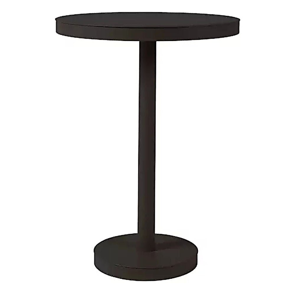 Mesa Comercial para Restaurantes Circular - RESOL BARCINO PIE CENTRAL Ø80 ROUND - Varios Colores - Estructura de Aluminio - 01424 - Resol - NOGAL BEAT - Mesa Comercial Interior