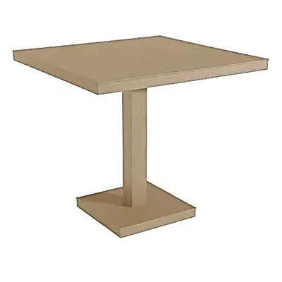 Mesa Comercial para Restaurantes Cuadrada - RESOL BARCINO PIE CENTRAL 80x80 SQUARE - Varios Colores - Estructura de Aluminio - 01406 - Resol - NOGAL BEAT - Mesa Comercial Interior