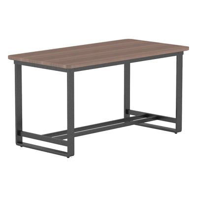 Mesa Comunal para Comedor de Empresa - GEBESA GRC BOWEN - Alto 90 cm - Base de Acero - GGRB515365936 - GEBESA - NOGAL BEAT - Mesa Comercial Interior