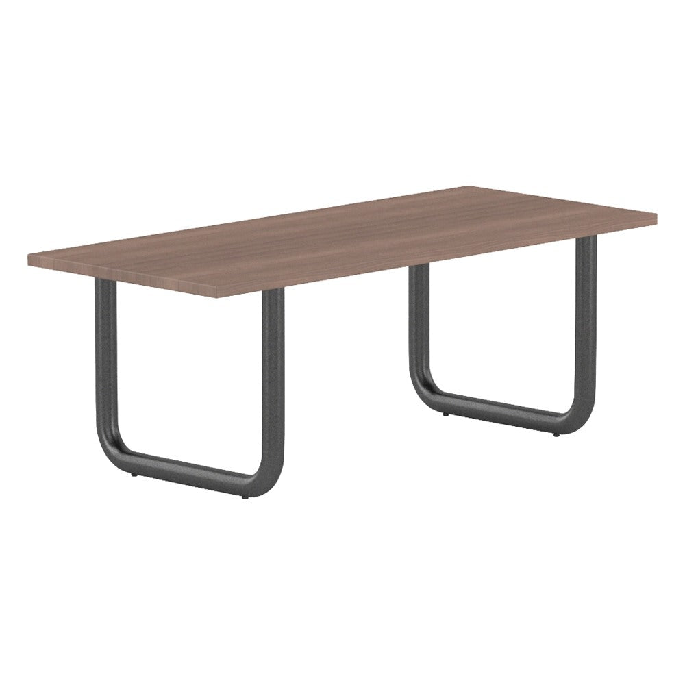 Mesa Comunal para Comedor de Empresa - GEBESA GRC FRANKIE - Esquinas de 90° - GGRF530307230 - GEBESA - NOGAL BEAT - Mesa Comercial Interior