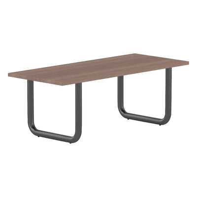 Mesa Comunal para Comedor de Empresa - GEBESA GRC FRANKIE - Esquinas de 90° - GGRF530307230 - GEBESA - NOGAL BEAT - Mesa Comercial Interior