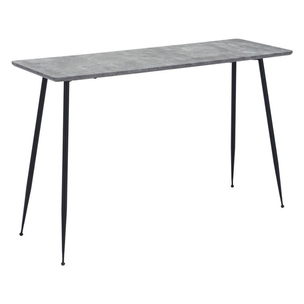 MESA CONSOLA NOGAL BEAT GARD | Mesa Ocasional Decorativa | 77 cm | Estructura Acero | Gris | MDF Hormigón Sintético | Interior - 101887 - Zuo - NOGAL BEAT - Mesas