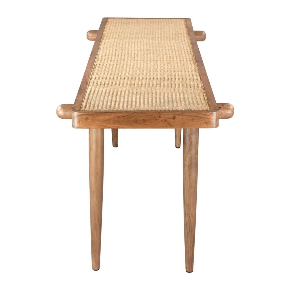 MESA CONSOLA NOGAL BEAT OLYPHANT | Mesa Consola Ocasional Decorativa | 64 cm | Natural | Madera de Acacia Ratán | Interior - 109469 - Zuo - NOGAL BEAT -