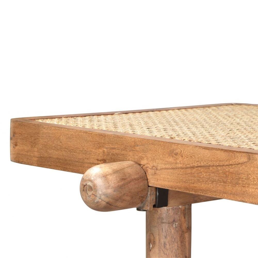 MESA CONSOLA NOGAL BEAT OLYPHANT | Mesa Consola Ocasional Decorativa | 64 cm | Natural | Madera de Acacia Ratán | Interior - 109469 - Zuo - NOGAL BEAT -