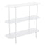 MESA CONSOLA NOGAL BEAT TRE | Mesa Ocasional para Sala de Estar Vestibulo | 81 cm | Base 4 Puntas | Blanco | Acero con Recubrimiento en Polvo | Interior - 109419 - Zuo - NOGAL BEAT - Mesas