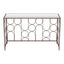 Mesa Consola para Área de Descanso - ZUO CONVALE - Bronce - Cubierta de MDF y Estructura de Acero Pintado - 109836 - Zuo - NOGAL BEAT - Mesa Comercial Interior