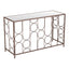 Mesa Consola para Área de Descanso - ZUO CONVALE - Bronce - Cubierta de MDF y Estructura de Acero Pintado - 109836 - Zuo - NOGAL BEAT - Mesa Comercial Interior