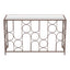 Mesa Consola para Área de Descanso - ZUO CONVALE - Bronce - Cubierta de MDF y Estructura de Acero Pintado - 109836 - Zuo - NOGAL BEAT - Mesa Comercial Interior