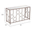 Mesa Consola para Área de Descanso - ZUO CONVALE - Bronce - Cubierta de MDF y Estructura de Acero Pintado - 109836 - Zuo - NOGAL BEAT - Mesa Comercial Interior