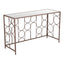 Mesa Consola para Área de Descanso - ZUO CONVALE - Bronce - Cubierta de MDF y Estructura de Acero Pintado - 109836 - Zuo - NOGAL BEAT - Mesa Comercial Interior