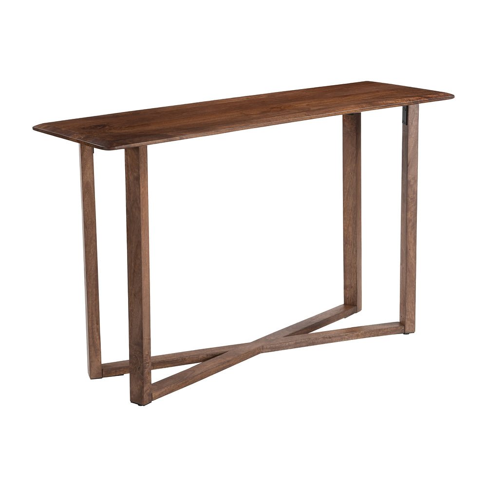 Mesa Consola para Coworking - ZUO MACARIA - Nogal - Estructura y Cubierta en Mango Macizo - 111170 - Zuo - NOGAL BEAT - Mesa Comercial Interior