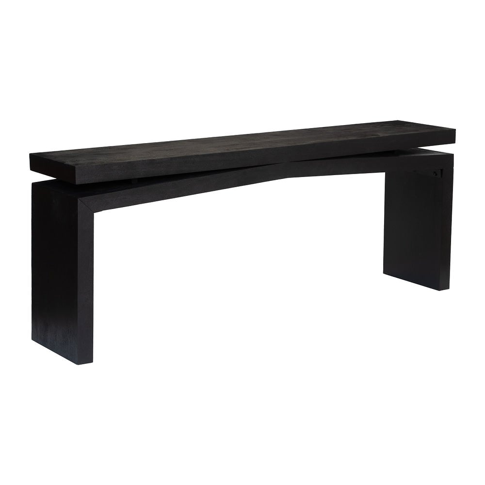 Mesa Consola para Lobby de Hotel - ZUO FAELAR - Negro - Cubierta de Madera de Mango Pintada y Estructura de Madera de Mango - 111135 - Zuo - NOGAL BEAT - Mesa Comercial Interior