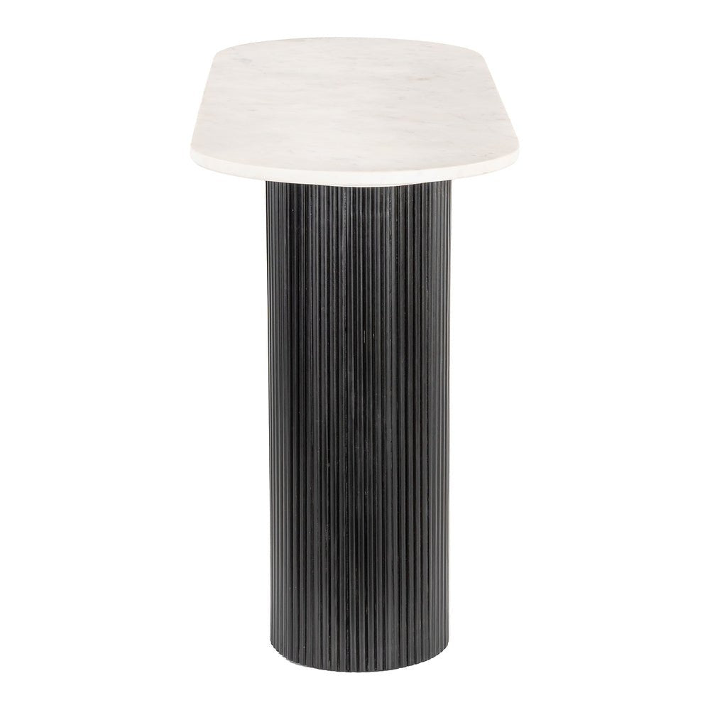 Mesa Consola para Lobby de Hotel - ZUO IZOLA - Varios Colores - Cubierta de Mármol Natural y Estructura de MDF - 110230 - Zuo - NOGAL BEAT - Mesa Comercial Interior